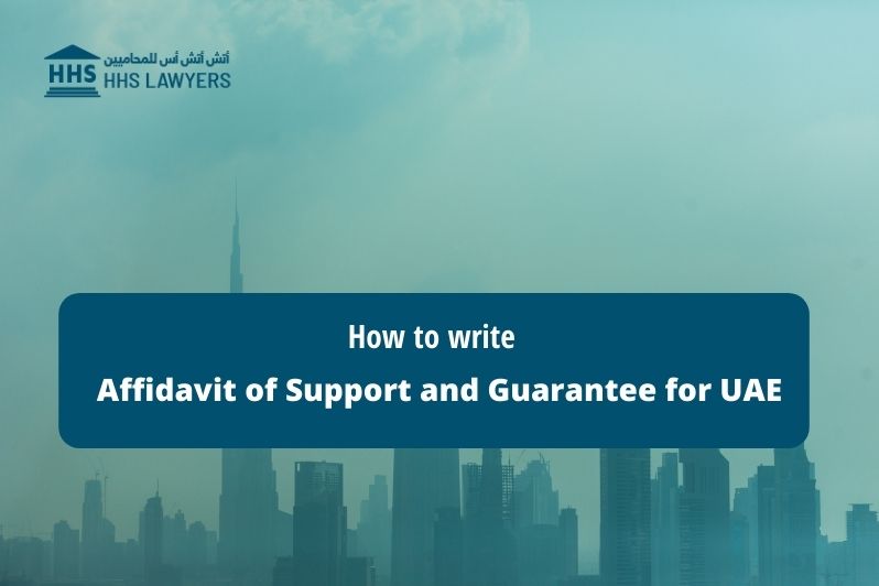 Write Affidavit of Support and Guarantee