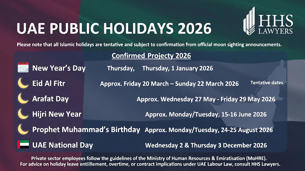 UAE Public Holiday Calendar 2026 as per labour law